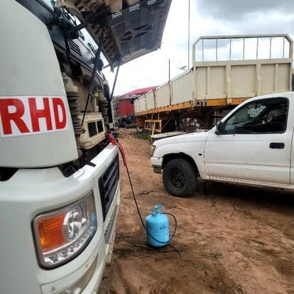 Generation Aircon vehicle fleet on commercial site job Zimbabwe